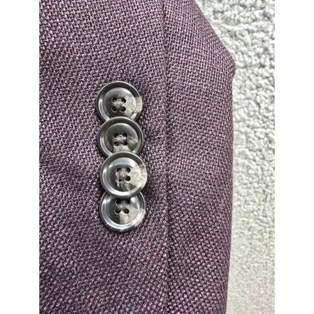 Tommy Hilfiger Modern-Fit Linen Blend Sport Coat Men's 46S Bordeaux Front Button